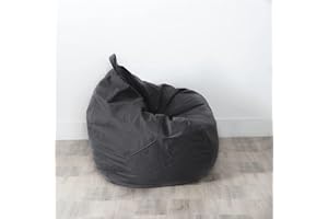 CHICKWING Copertura per Poltrona a Sacco, Chickw11 Pouf Portaoggetti per Bambini e Adulti, per Interni e Esterni, Senza Imbottitura, Sedia da Gaming Sedia da Giardino (Grigio Scuro,90x100cm)