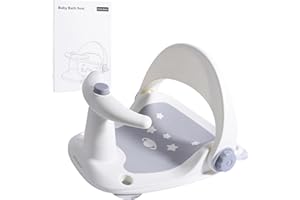 Bebamour Siège de bain pour bébé avec ventouses puissantes, 3 positions, antidérapant, pour bébés de 6 à 18 mois, vert