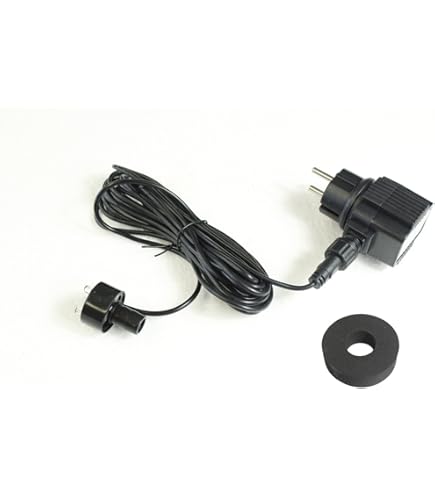 Arnusa Fonteinverlichting 3-delige set LED 10m kabel voedingsadapter bronsteenverlichting (warm-wit) tuinfontein LED-ring fonteinaccessoires