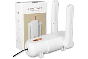 SUPRBIRD Secador de Zapatos Eléctrico,Secador y Desodorante para Botas de Fútbol,3 Modos de Temporizador, Plegable, Luz UV Antibacteriana, para Botas de Fútbol, Esquí, Guantes y Zapatillas Deportivas