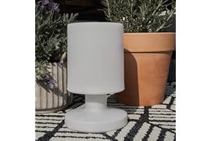 MiniSun | Contemporary Table Lamp with an Integrated Rechargeable RGB Colour Changing LED | Table Lamps, Home Décor & Improvement Essential | Includes LED Bulb [3000K Warm White]