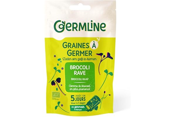 Germ'line - Graines à germer brocolis rave Bio 150g - Vendu par unité