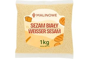 Malinowe SEZAM BIAŁY 1kg łuskane ziarno