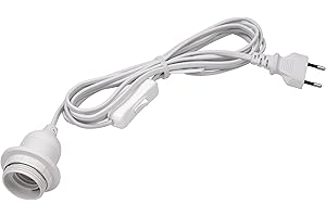 Meister Lampenfassung E27 - 5 Meter - weiß - Mit Ein-/Ausschalter - Ideal für DIY-Projekte - Geeignet für Steh- & Hängelampen / Lampenaufhängung mit Schalter / Kabel für DIY-Leuchte / 7443870