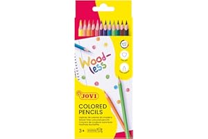 Jovi Kredki Woodless, bezdrzewne, 3-kątne, od 3 lat, odporne na pękanie, 12 kolorów w pudełku