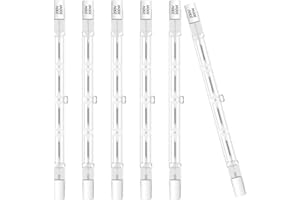 VIIVUU R7S 118mm Halogen Leuchtmittel 300W, J118 Dimmbar 230V Halogenstab 2700K Warmweiß Halogenlampen, 4650LM Halogenstrahler für Haus, Geschäft,Büro, Arbeits,Sicherheitsbeleuchtung 6 Stück