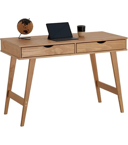 Schreibtisch 'Villa Lisette' Im Shabby-Chic Landhausstil – Weiß, Mit 5 Schubladen, Ca. 148x77x69 Cm