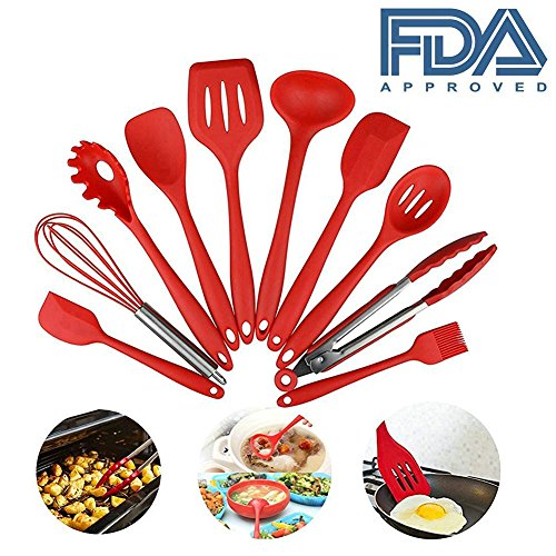 Silikon Küchenhelfer Set 10 Stück Perfekt zum Kochen und Backen Küchenzubehör