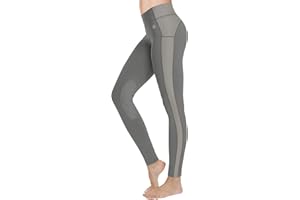 FitsT4 Sports Reithose Reitleggings Damen Mädchen Kinder mit Kniebesatz und Innentasche, elastische Jodhpurhose REIT-Tights für Reitschule Reitsport Radfahren