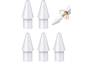 Link Dream Upgraded Replacement Tips Compatible with Apple Pencil 2nd Generation/ 1st Generation Tip, iPencil Nibs Accessories for Apple Pencil 1/2/Pro/USB-C, iPad Pro/Air/Mini (5 Pack, Round)