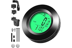 GREATZER Compteur de vélo multifonction étanche avec écran rétroéclairé à 3 couleurs, 20 fonctions, démarrage/arrêt automatique, pour adultes et enfants, noir