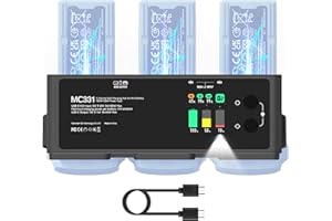 LIMETA DJI Air 3/3S Series 200W Intelligent Battery Charger, 3-Channel Parallel Fast USB Charging Hub with Discharge Support for DJI Air 3/Air 3S Series Batteries (Batteries not included)