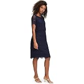 Vera Mont Damenkleid Mit Volantärmeln - Figurbetont, Länge 100 Cm, Eleganter Materialmix