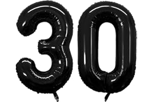 SHIXPIOV Geburtstag zahlen Luftballon 30 jahre-Schwarz XXL Jumbo Folienballon 40 Zoll – 101 cm Luftballons 30 Geburtstag Junge Mädchen Babyparty Geburtstagsdeko Jubiläumsparty Dekoration