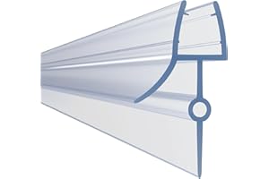 HNNHOME Uszczelka do wanny i prysznica z tworzywa sztucznego, do drzwi prostych i zakrzywionych o grubości szkła 4-6 mm i do szczelin od 16-22 mm