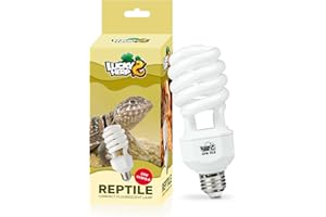 LUCKY HERP Lampe Reptile UVB 10.0 23W, Ampoule UVA UVB 150 Fluorescente Compacte, Lampe Reptile UVB pour Terrarium, Tortue, Dragon Barbu, Lézard, Serpent