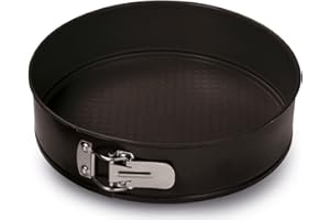 Guardini, Gardenia, Molde para Tarta Desmontable, 30 cm. Material: Acero con Revestimiento Antiadherente, Color Negro