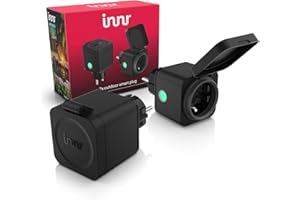 Innr Inteligentne Gniazdko Zewnętrzne Zigbee, Kompatybilne z Hue* i Alexą, Smart Plug do Użytku na Zewnątrz, Repeater Zigbee, Wodoodporne IP54-2 Sztuki