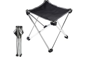 Hodeacc Small Portable Folding Stool,Mini Outdoor Camping Folding Chairs,Collapsible Camp Stool Lightweight for Camping,Fishing,Picnic,Travel and Hiking