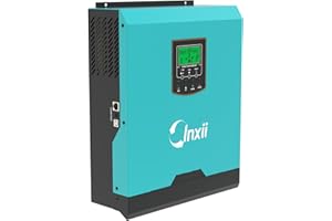 Inxii 3000w Hybrid Wechselrichter 24V 230V mit 50A PWM Solarregler 4 Arbeitsmodi : Solarladung, Strompriorität, Solarpriorität, Hybridladung