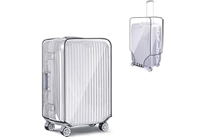 LATRAT Couvertures de coffre de voyage Transparente, protection de bagages, housse de bagage, housse de bagages, en PVC transparent, anti-poussière, anti-rayures, pour les voyages (30''), Transparent