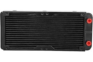 Hopcd 240mm G4/1 Computer Radiator Aluminum 18 Tube Heat Exchanger Radiator Universal Water Cooling Radiator for CPU LED Heatsink