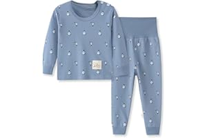 YANWANG 100% bawełna Baby Boys Girls Piżamy Zestaw z długim rękawem Bielizna nocna