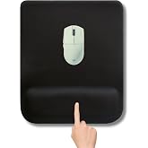 MP02 - D&ouml;rtgen Bilek Destekli Mouse Pad | Konfor, Kaymaz Taban, Ergonomik, Yumuşak, Ev,ofis (Siyah)