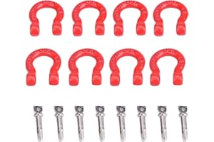 Akozon 8 piezas RC coche remolque hebilla Metal Tow grillete cerradura salvavidas accesorios para RC escalada Crawler coche para Axial SCX10 | CC01 | RC 4WD | D90, D110 | TF2 | etc crawler accesorios