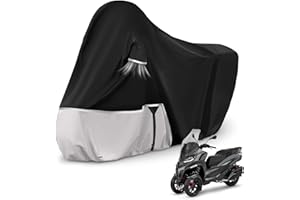 KISTRBA Bâche de Protection pour Moto d'extérieur - Convient pour Piaggio mp3 400/500 (sans Coffre) - Housse Moto Imperméable - Résistante à l'hiver - Tissu Oxford 420D