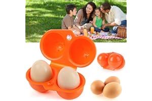 HINTER 4PCS Portable Egg Storage Box, Egg Case Carrier Tray - Barbecue & Picnic Supplies - Egg Container Hard Boiled Egg Holder Camping Carrier