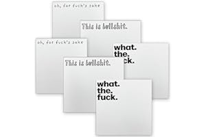 DREAKU Small Sticky Notes, 6PCS Sticky Notes Set, Notes Novelty Office Supplies, Rude Posted Notes Desk Accessories Christmas Gifts, Funny Gifts for Friends Co-Workers Boss