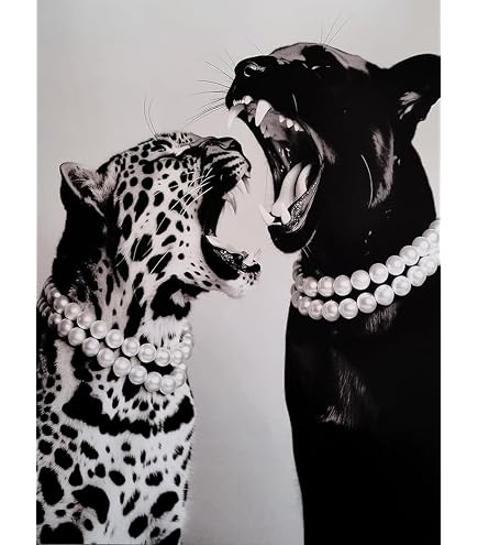 QUADRO SU VETRO 120x80cm Giungla Leopardo Pantera Stampe Immagini