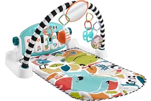 Fisher-Price - Palestrina Baby Piano, set musicale portatile con 3 livelli di apprendimento Smart Stages, include 10 giocattoli collegabili, versione italiana, giocattolo per bambini, 0+ mesi, HWY53