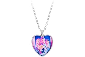 QKEOISUD Kpop Merch Rumi Zoey Mira Inspired Necklace Heart Pendant Necklace Cosplay Halloween Christmas Party Costume Accessories for Fans,Cartoon Alloy Pendant with Resin