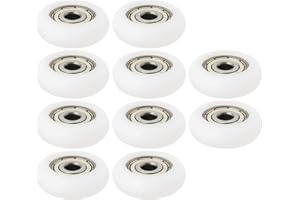 Create idea 10 Pezzi Di Puleggia In Nylon E Acciaio Al Carbonio Con Cuscinetti A Sfera Rulli Guida Per Accessori Per Ferramenta Per Mobili Porte Scorrevoli Porte Scorrevoli In Vetro (5x23x7mm)