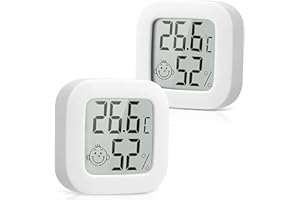 DIENMERN 2 pièces Thermomètre d'intérieur Hygromètre numérique d'intérieur - Mini thermomètre d'intérieur haute précision, température et hygromètre d'intérieur Pour chambre, cuisine