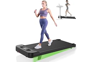 Dskeuzeew Walking Pad Treadmill with Incline, 8KM/H Under Desk Portable Running Machine for Home Office, Compact Mini for Small Spaces, Remote Control, LED Display