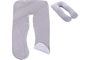 ACUNNY Funda De Cojín De Embarazo En Forma De U, Almohada De Maternidad Completa, Funda De Reemplazo, Almohada Del Cuerpo, Funda Extraíble Y Lavable, Soporte Abdominal, Almohada De Dormir Lateral