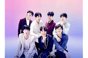 DVBQQWE Kits de pintura de diamantes para adultos 5D BTS, arte de diamantes para bricolaje, taladro completo, punto de cruz, bordado, decoración del hogar, 12 x 16 pulgadas