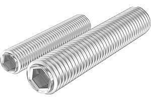 GUEEYUAW 20 Piezas Tornillos Prisioneros M6 × 16 mm, Acero Inoxidable 304 A2 V2A DIN 913 Tornillos de Rosca Hexagonal, adecuados para manijas de puertas
