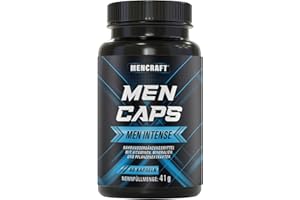 MENCRAFT MEN INTENSE - Männer Kapseln extrastark - DAUERHAFT Rezeptur hochdosiert - mit L-Arginin, Maca, Vitaminen, Ginseng, Ginkgo, 60 Kapseln
