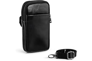 Hengwin liten axelväska, handväska svart liten dla iPhone 15 14 13 12 11 Pro Max, 14 Plus, midjeväska för män, EDC påse med justerbar rem, mini nylonväska