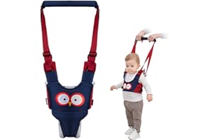 Vicloon Baby Walking Harness, Safe Walking Belt, Hand-Held Baby Walker, Removable, Adjustable Walking Harness, Breathable Handheld Baby Walker Toddler Walking Assistant - Blue