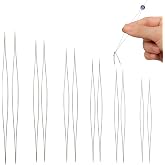 SWYZOR 12 Pieces Beading Needles, Beading Needles, 6 Different Sizes for Jewelry, Bracelets and Necklaces, Large Eye Needles