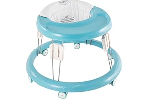 LANGYI The Foldable Baby Walker, Suitable for 66-80cm Height Wheeled Baby boy and Girl Walker, Mute Anti-Rollover Baby Walker, Avoid Bicycle Rollover, Foldable Baby Chair (Green)