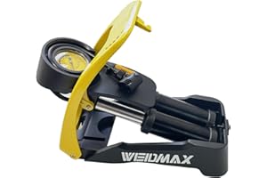 WEIDMAX Bicycle Pump, High Pressure Double Barrel Foot Pump, Double Cylinder Bike Pump Bike Floor Pump Portable Bicycle Track Pump Bike Air Pump, Powerful Bike Tyre Pump with Gauge & Double Valve Head