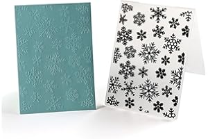 akaddy Christmas Snowflake Plastic Embossing Folder for Scrapbook DIY Album Card