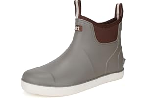 YUHITYGZGS Wellington Boots Men's Waterproof Half Height Lined Rain Shoes Non-Slip Garden Short Sailing Boots High Traction Ankle