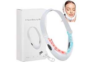 DAWRIS V Face Beauty Meter elektryczne urządzenie do masażu twarzy, urządzenie do liftingu twarzy V Face Shaping, urządzenie do masażu podwójnego podbródka, 8 biegów, Jawline Trainer czerwony, niebieski,